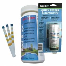 Quick tester papírky 6 parametrů - test kvality bazénové vody