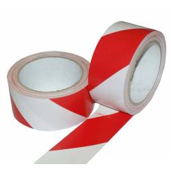 Lepící páska výstražná červeno-bílá 48 mm x 22m